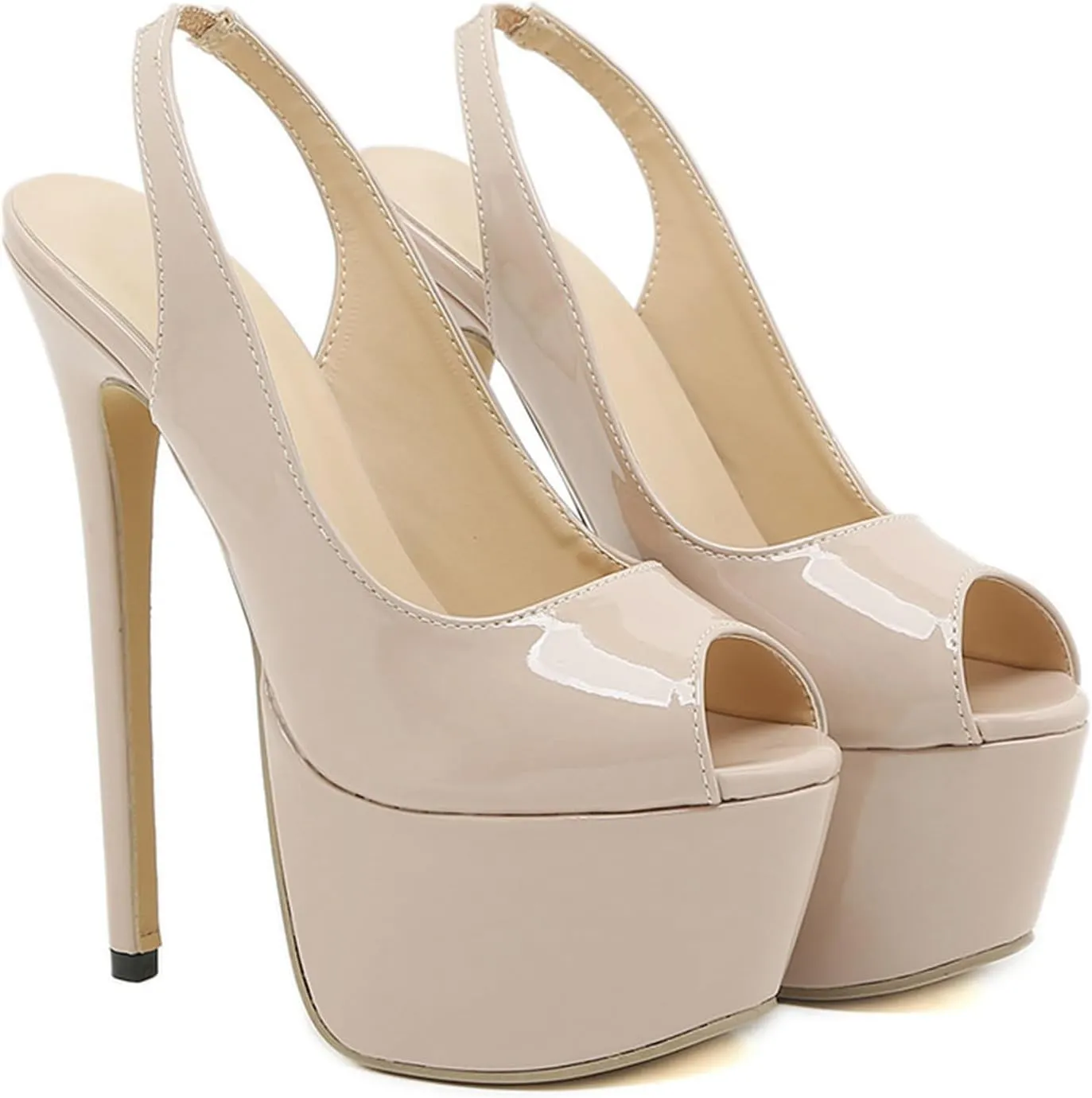 16CM/6.30IN Women's Fashion High Heels Ladies Open Toe Stiletto High Heels Sexy Comfy Weddings Party Evening Dress Shoes for Women