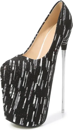 19CM/7.48IN Women Sexy Super High Stiletto Heels Pumps Pole Dance Shoes Stripper High Heels Thin High Heels Dress Wedding Party Shoes Ladies Stiletto Big Size 34-50