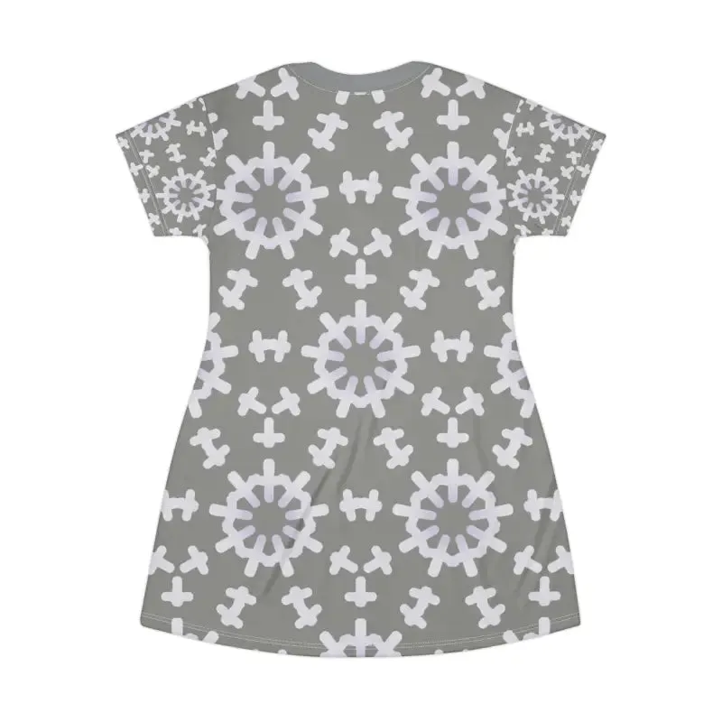 Abstract Geometric Print t Shirt Dress
