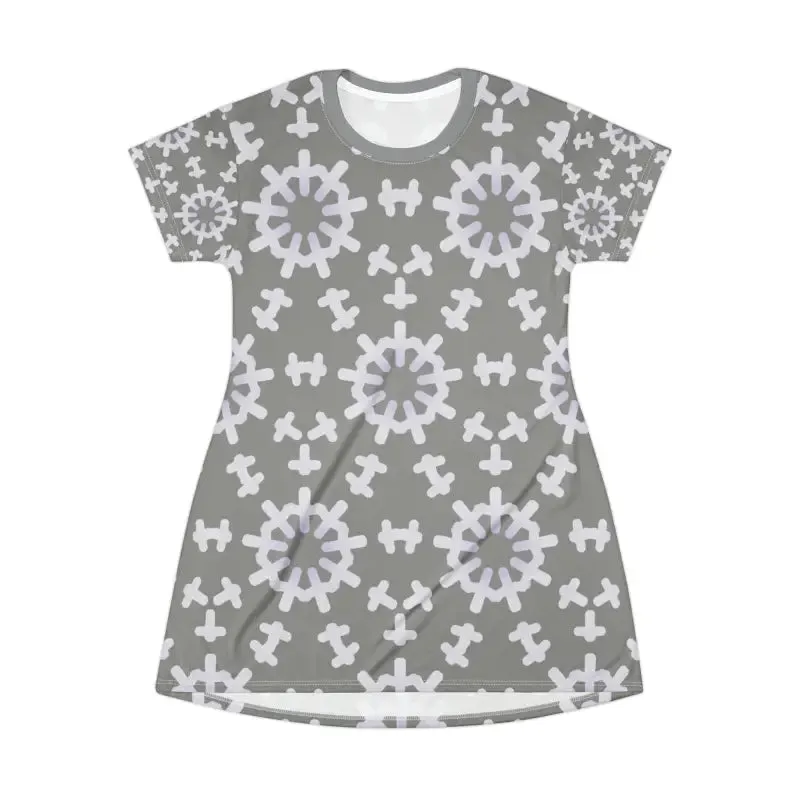 Abstract Geometric Print t Shirt Dress