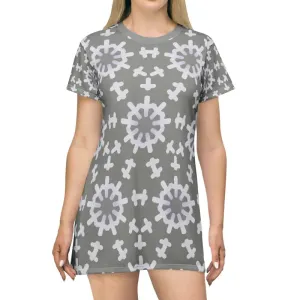 Abstract Geometric Print t Shirt Dress