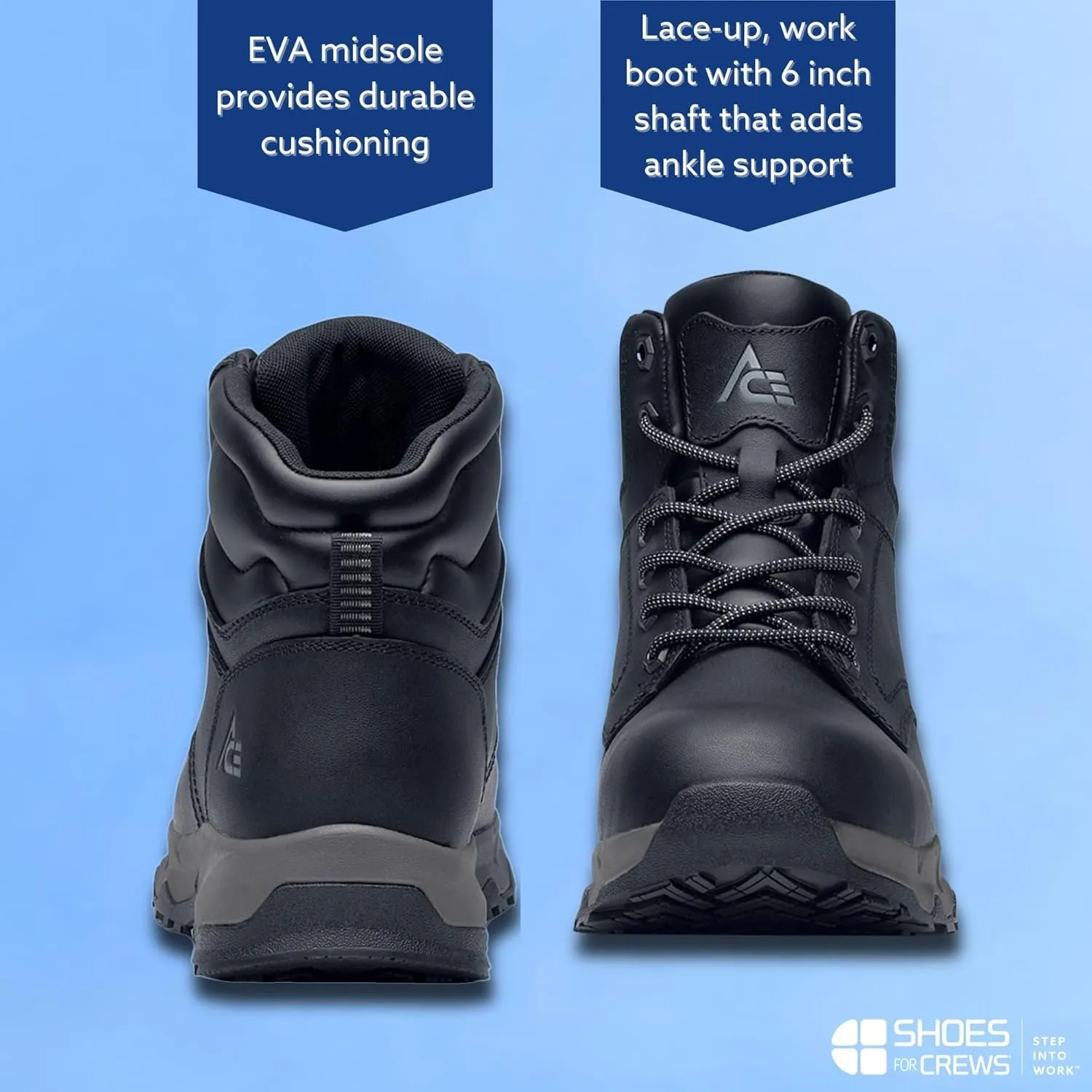 ACE Work Boots Men's, Women's, Unisex Fort Rock Nano Composite Toe (NCT) Slip and Water Resistant Boots
