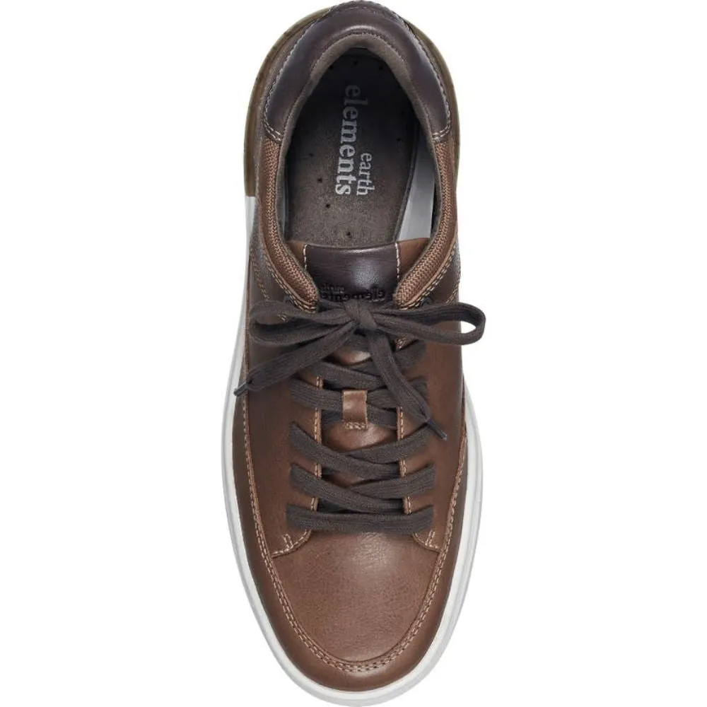 Acumen Cognac Leather Mens Earth Elements Sneakers
