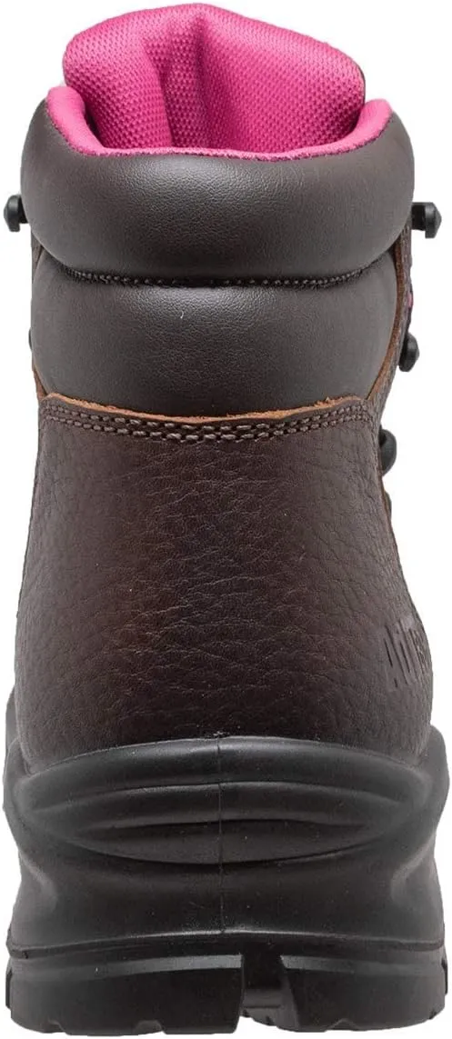 Ad Tec 6in Women Certified Safety Work Boots - Waterproof Grain Oiled Leather with Composite Toe