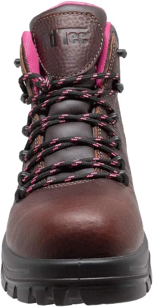 Ad Tec 6in Women Certified Safety Work Boots - Waterproof Grain Oiled Leather with Composite Toe
