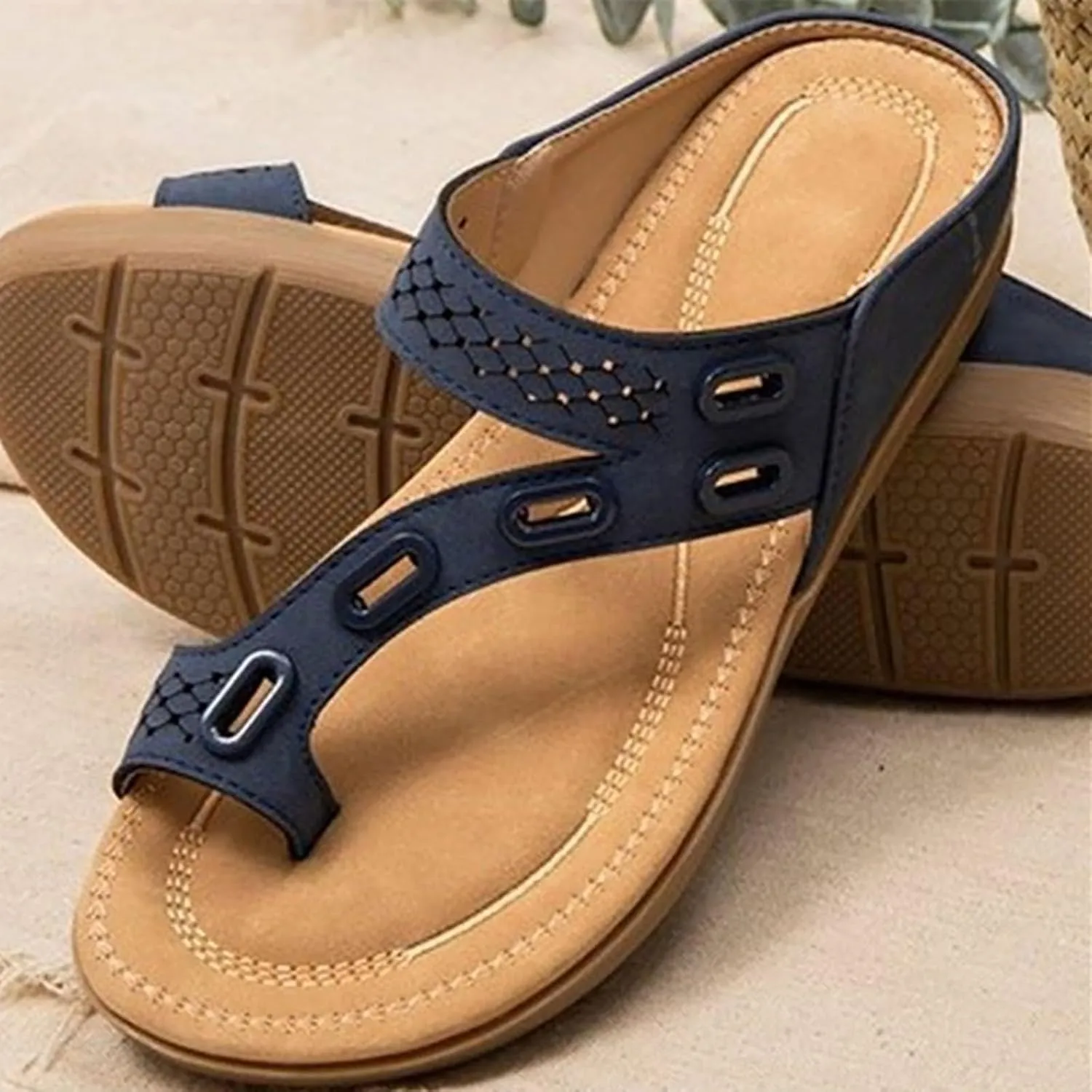 Adjustable Orthopedic Sandals Women Summer Casual Flip Flops Arch Support Comfortable Walking Shoes Non Slip Outdoor Beach Thong Sandals