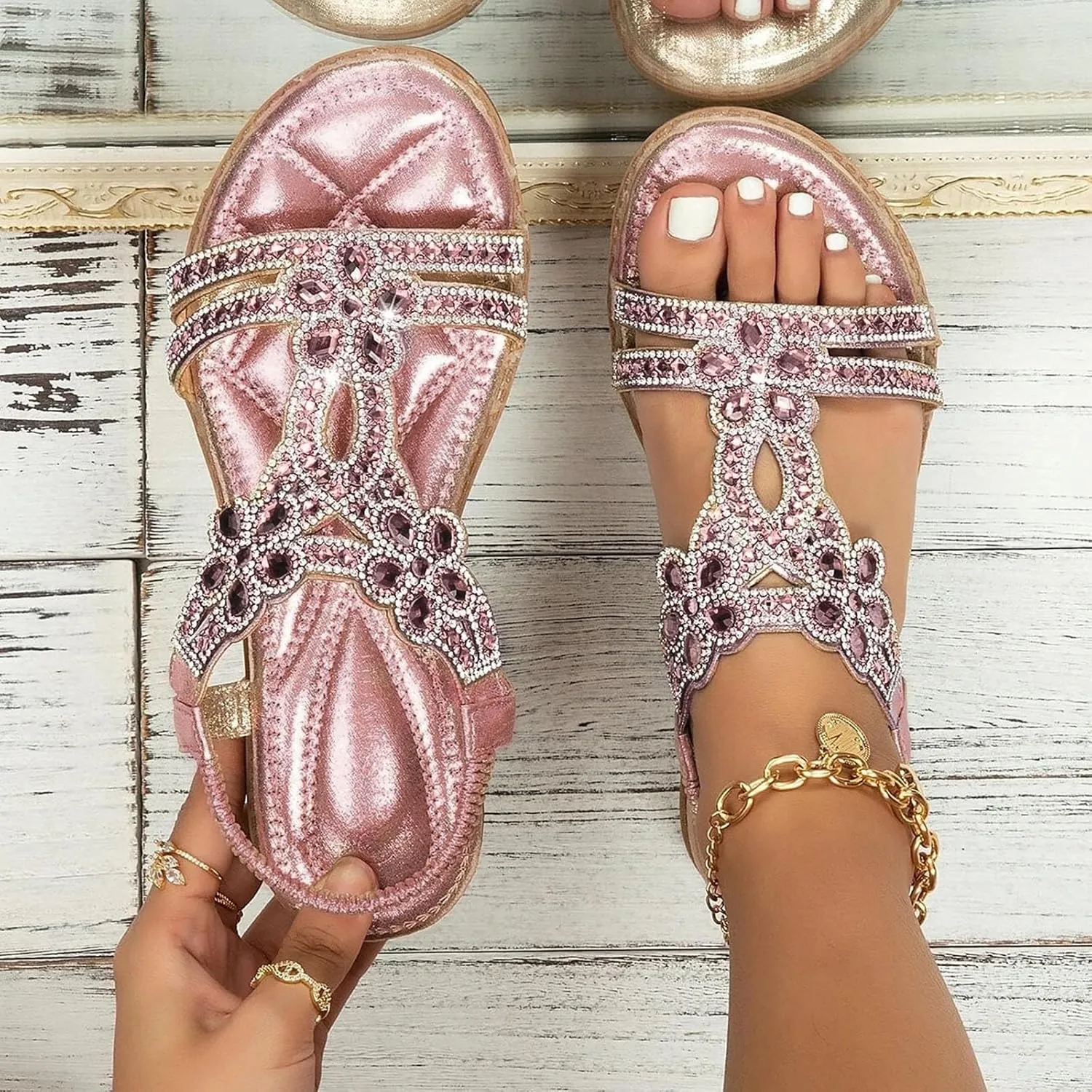 Adjustable Strap Orthopedic Sandals Women Arch Support Platform Wedge Summer Casual Shoes Comfortable Walking Outdoor Flip Flops Non Slip