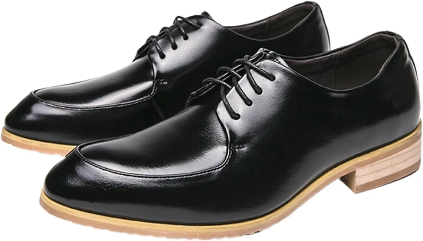 ADMLZQQ Classic Oxford Dress Shoes Mens Formal Business Lace-Up Full Grain Leather Shoes for Men