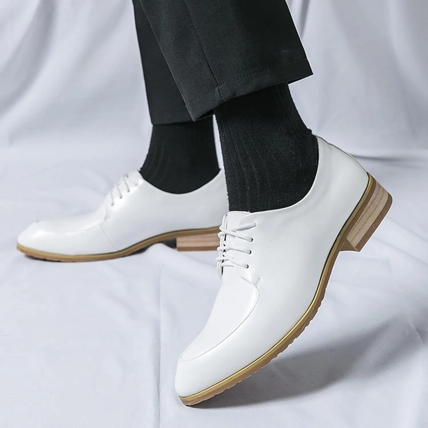 ADMLZQQ Classic Oxford Dress Shoes Mens Formal Business Lace-Up Full Grain Leather Shoes for Men