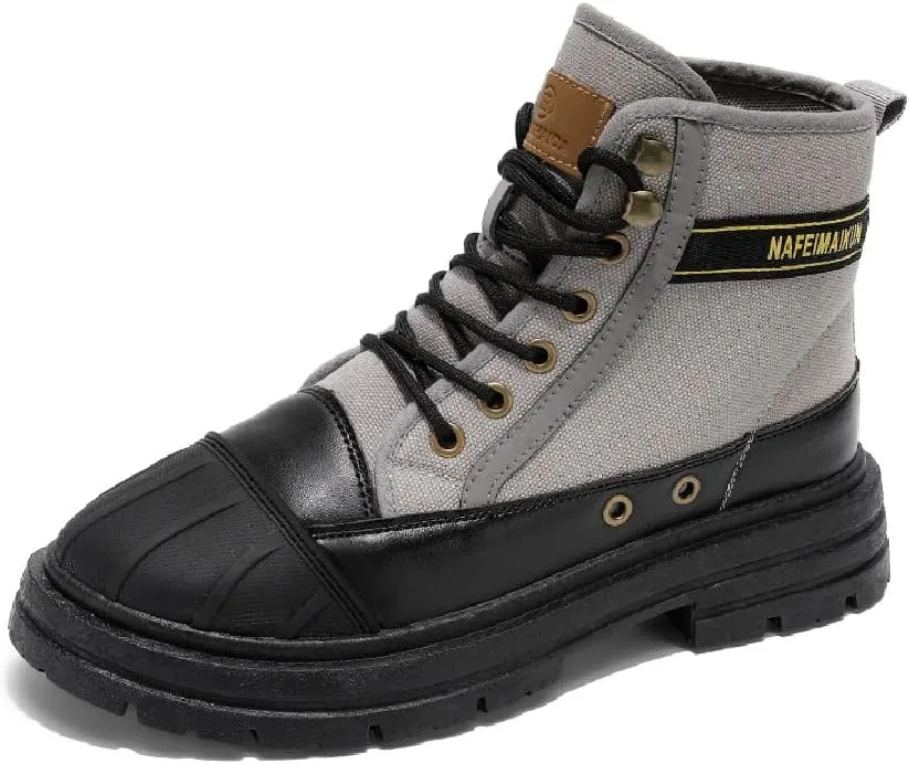 Asifn Mens Casual Boots Waterproof Hiking Boots Lightweight Non-slip Safety Boots Breathable Outdoor Work Boots