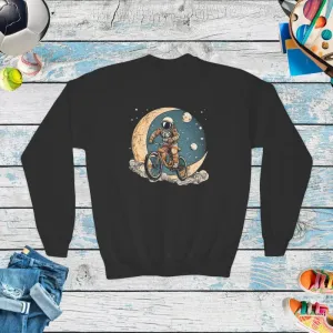 Astronaut Riding Youth Crewneck Sweatshirt