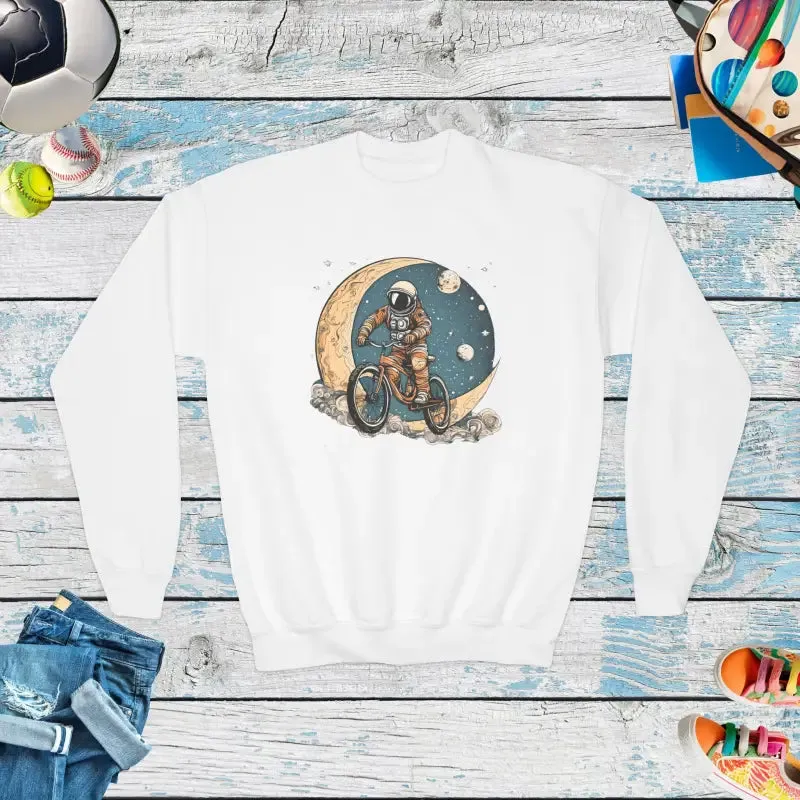 Astronaut Riding Youth Crewneck Sweatshirt
