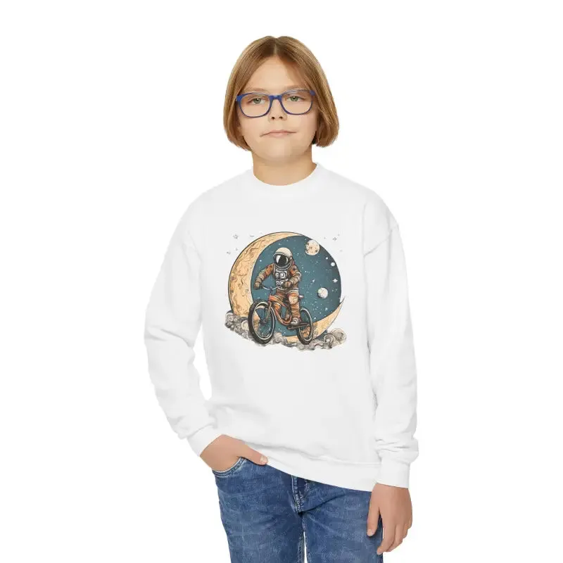 Astronaut Riding Youth Crewneck Sweatshirt