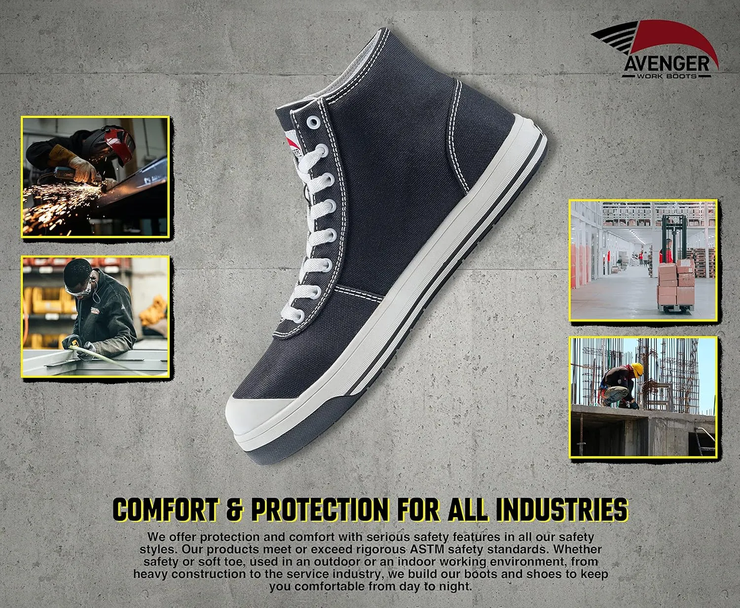Avenger Work Boots Women's High Top Industrial Shoe