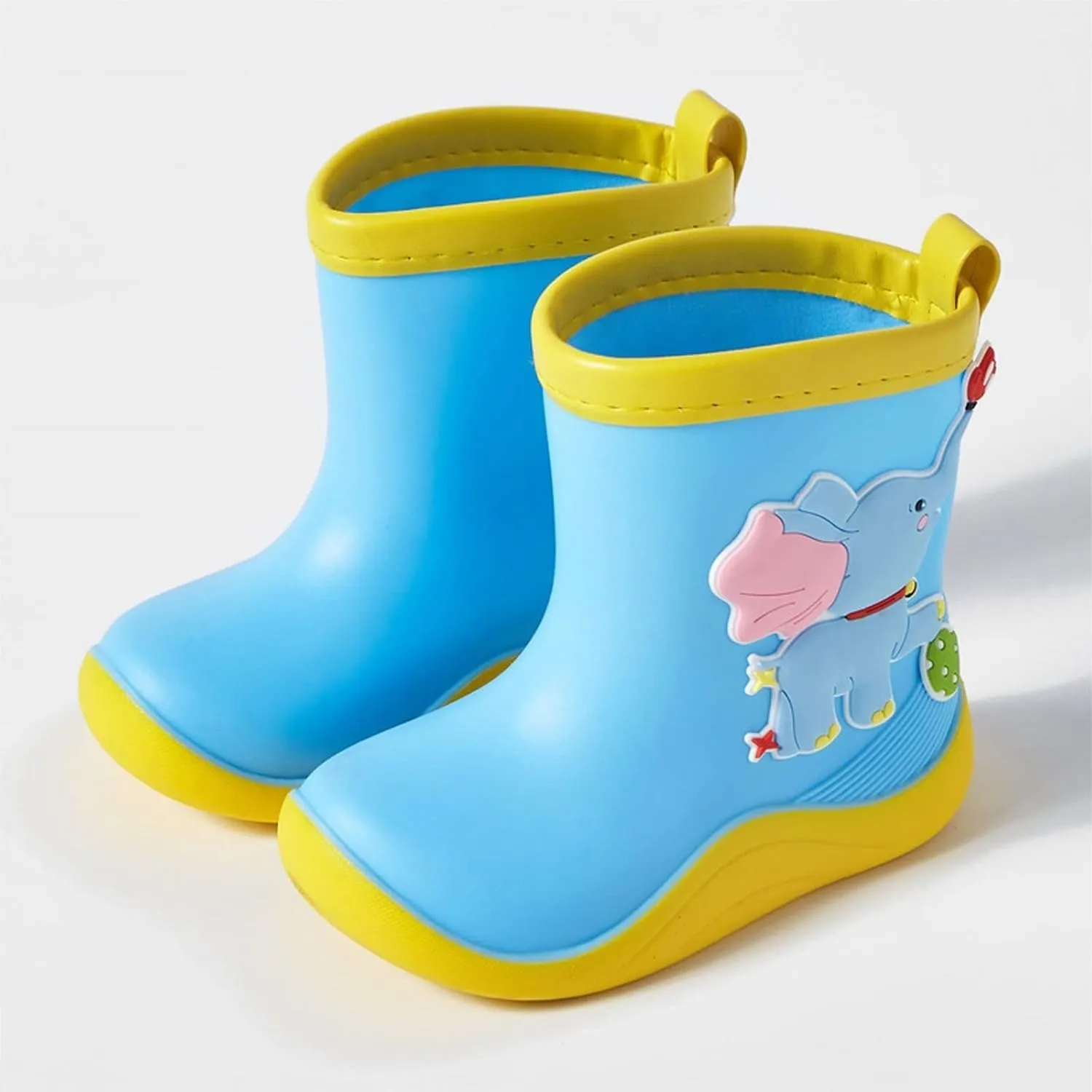 Baby Kids Easy On Rain Shoes Boots for Toddler Little Kid Dinosaur Rainboots Waterproof Rubber Non Slip Boots Baby