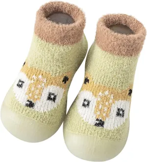Baby Shoes,Toddler Infant Boys Girls Shoes First Walkers Cute Cartoon Warm Thickened Antislip Socks Shoes Sock Shoes