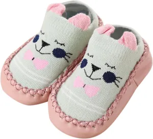 Baby Sock Shoes,Baby Boys Girls Cartoon Ears Floor Socks Non Slip Baby Step Shoes Socks Baby Booties