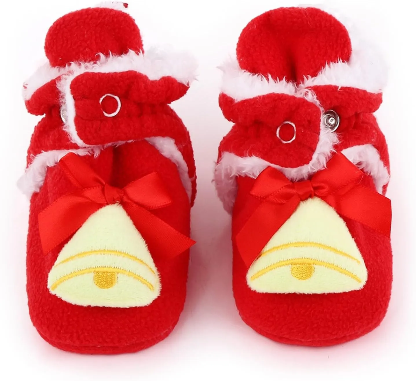Baby Winter Shoes Infant Christmas Booties Soft Baby Santa Winter Warm Slippers Fur Lined Snow Boots Kids Shoes