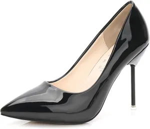 bbruriy Women Pumps, Pointed Toe High Heel 3.9 Inch/10Cm Party Stiletto Heels Shoes Comfort Dress Slip on Shoes