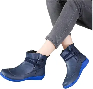 Bcshiye Womens Winter Snow Boots with Warm Fur Lined Comfort Outdoor Waterproof Anti-Slip Shoes Flat Ankle Booties