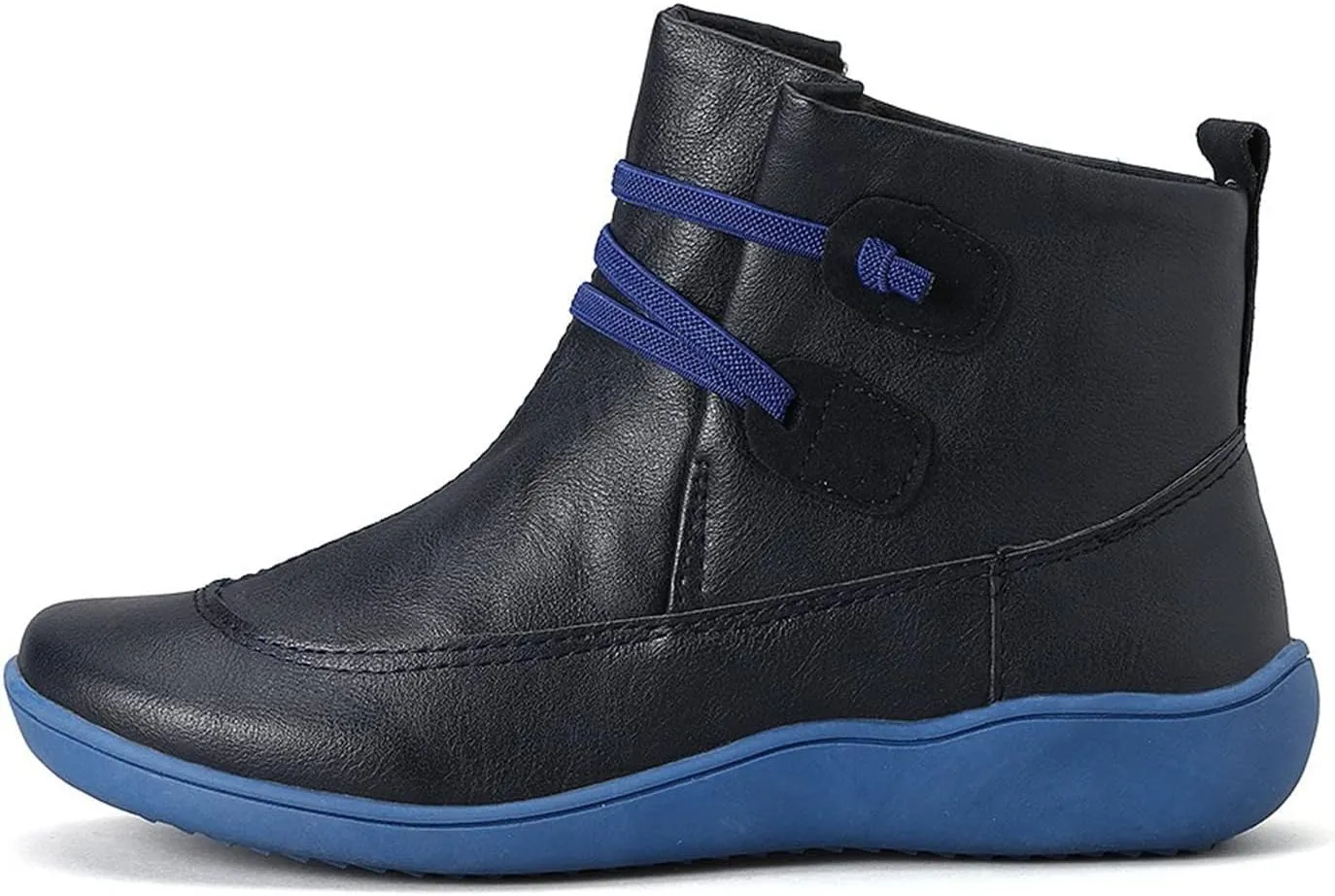 Bcshiye Womens Winter Snow Boots with Warm Fur Lined Comfort Outdoor Waterproof Anti-Slip Shoes Flat Ankle Booties