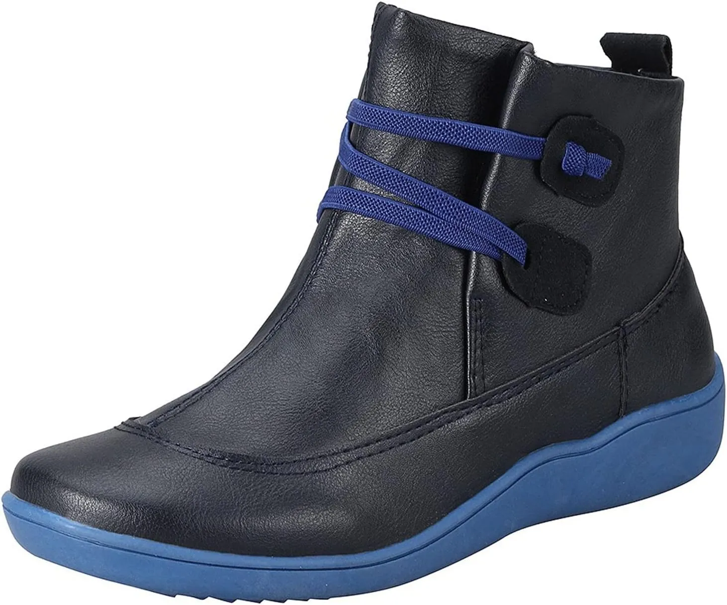 Bcshiye Womens Winter Snow Boots with Warm Fur Lined Comfort Outdoor Waterproof Anti-Slip Shoes Flat Ankle Booties