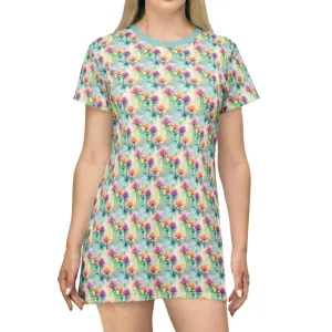 Blossom Brilliance Floral Print Shirt Dress