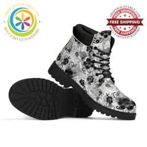 Boho Flowers Womens Boots