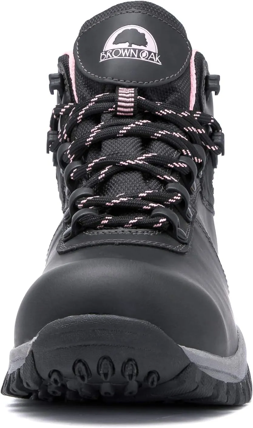 Brown Oak Womens Waterproof Lightweight Trekking Camping Backpacking Shoes Work Hiking Boots