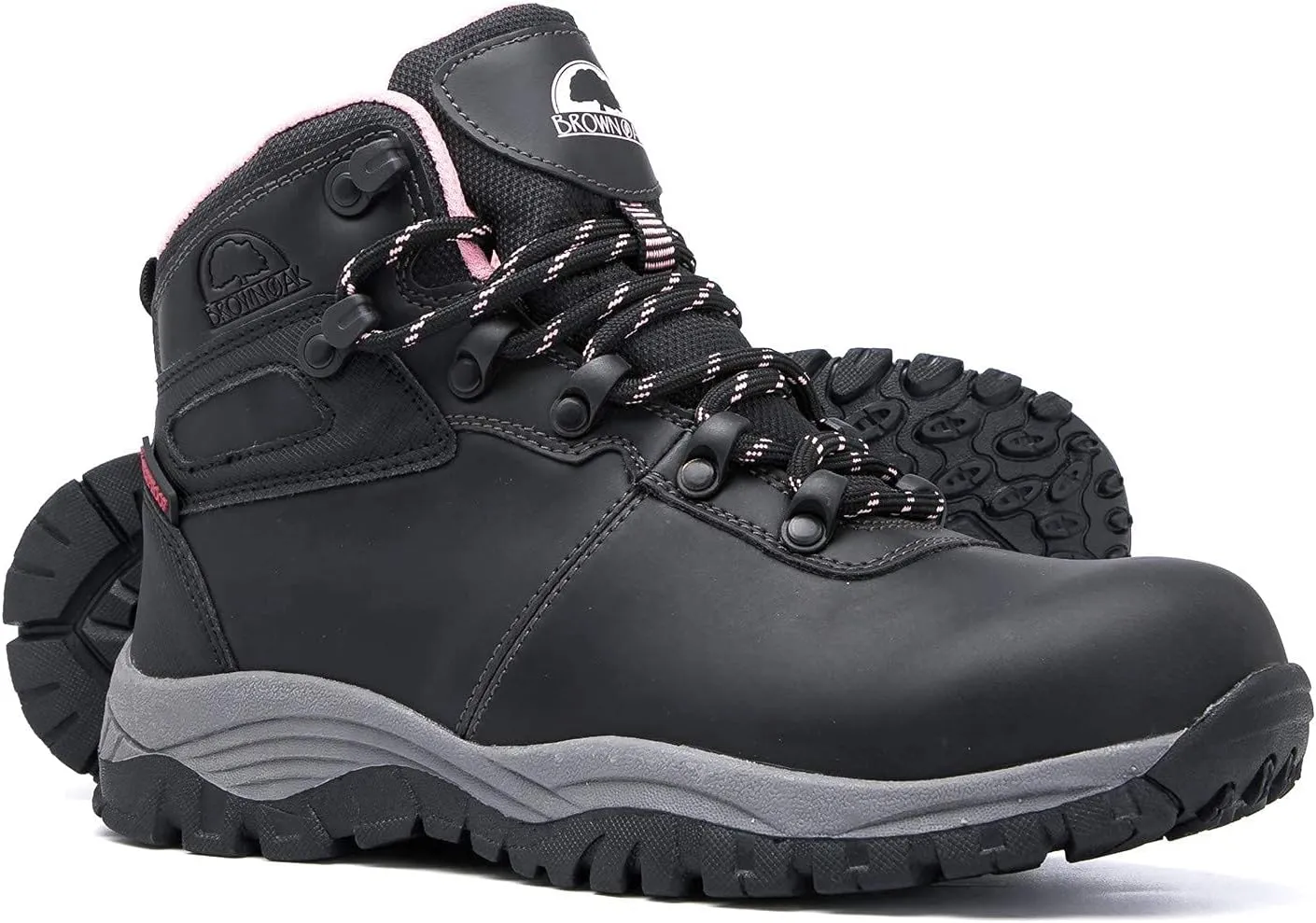 Brown Oak Womens Waterproof Lightweight Trekking Camping Backpacking Shoes Work Hiking Boots
