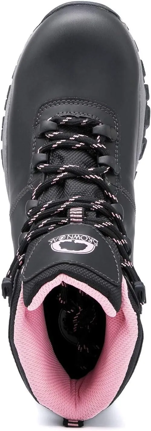 Brown Oak Womens Waterproof Lightweight Trekking Camping Backpacking Shoes Work Hiking Boots