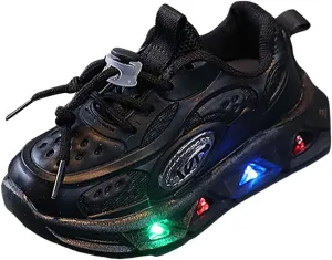 Cartoo Illuminated Sneakers for Outdoor Sports and Running with Breathable Design Light Up Shoes for Toddler Girls