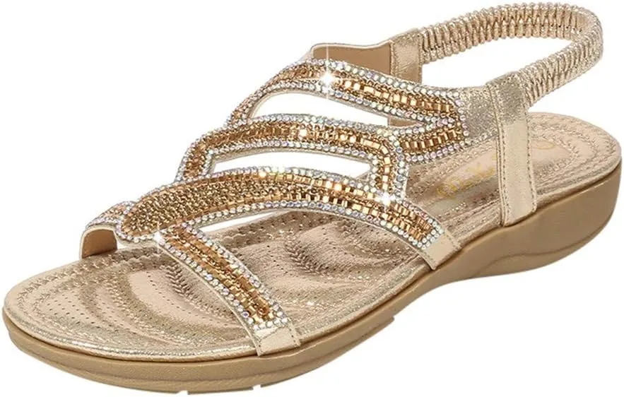 Casual Walking Sandals Women Comfortable Summer Arch Support Orthopedic Beach Adjustable Slide Outdoor Platform Flip Flops Lightweight Hiking