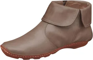 Cathalem Ankle Boots for Women Low Heel,2024 Arch Support Boots Side Zipper Vintage Leather Damping Shoes Low Heel Booties