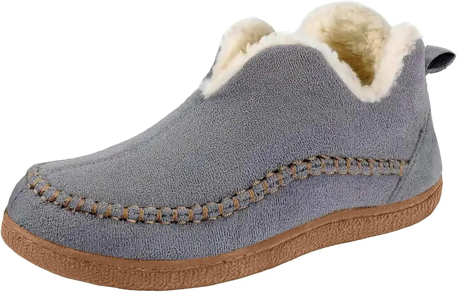 Cathalem Ankle Boots for Women Moccasin Slipper Ladies Warm Winter Indoor Outdoor House Shoes with Memory Foam