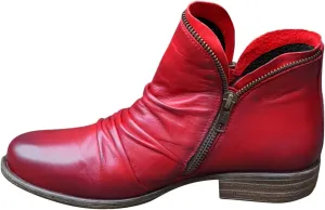 Cathalem Ankle Boots for Women Retro Casual Zipper Womens Boots Low Heel Short Shoes Side Zip-up Leather Damping Shoes