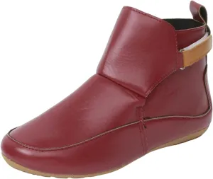 Cathalem Booties for Women, 2024 New Arch Support Booties Side Zip-up Vintage Leather Damping Shoes Flat Heel Booties