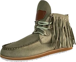 Cathalem Booties for Women 2024, Womens Retro Cowboy Boots Closed Toe Low Heel Combat Western Shoes Fringed Ankle Boots