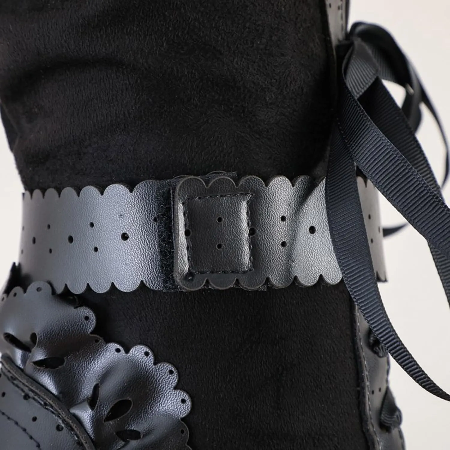 Cathalem Mid Calf Boots for Women Casual Lace Up Renaissance Boots 70s Mid Heels Vintage Boots Halloween Cosplay Witch Shoes