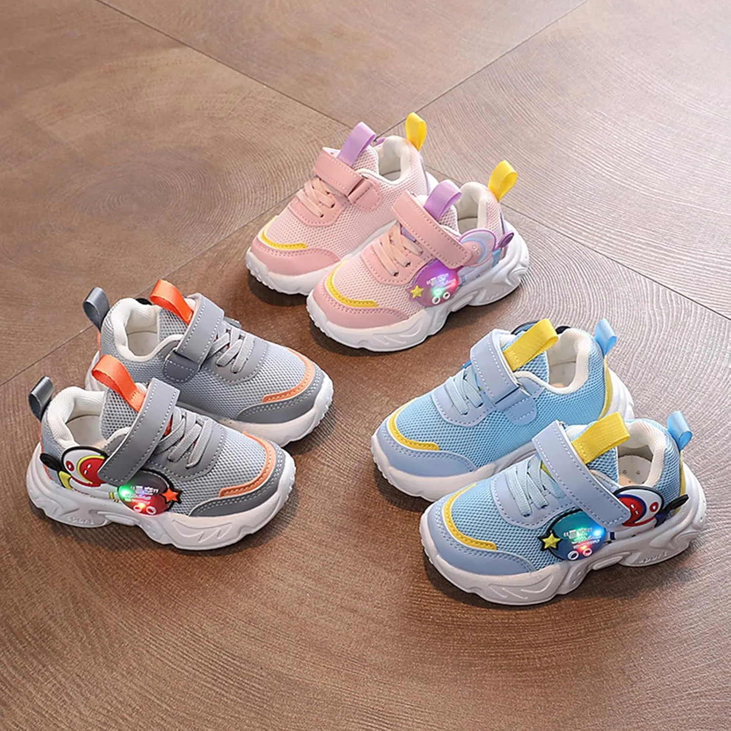 Children Sports Shoes Light Shoes Small White Shoes Running Tennis Shoes Non Slip Soft Bottom Toddler Shoes (Pink, 3-3.5 Years Toddler)