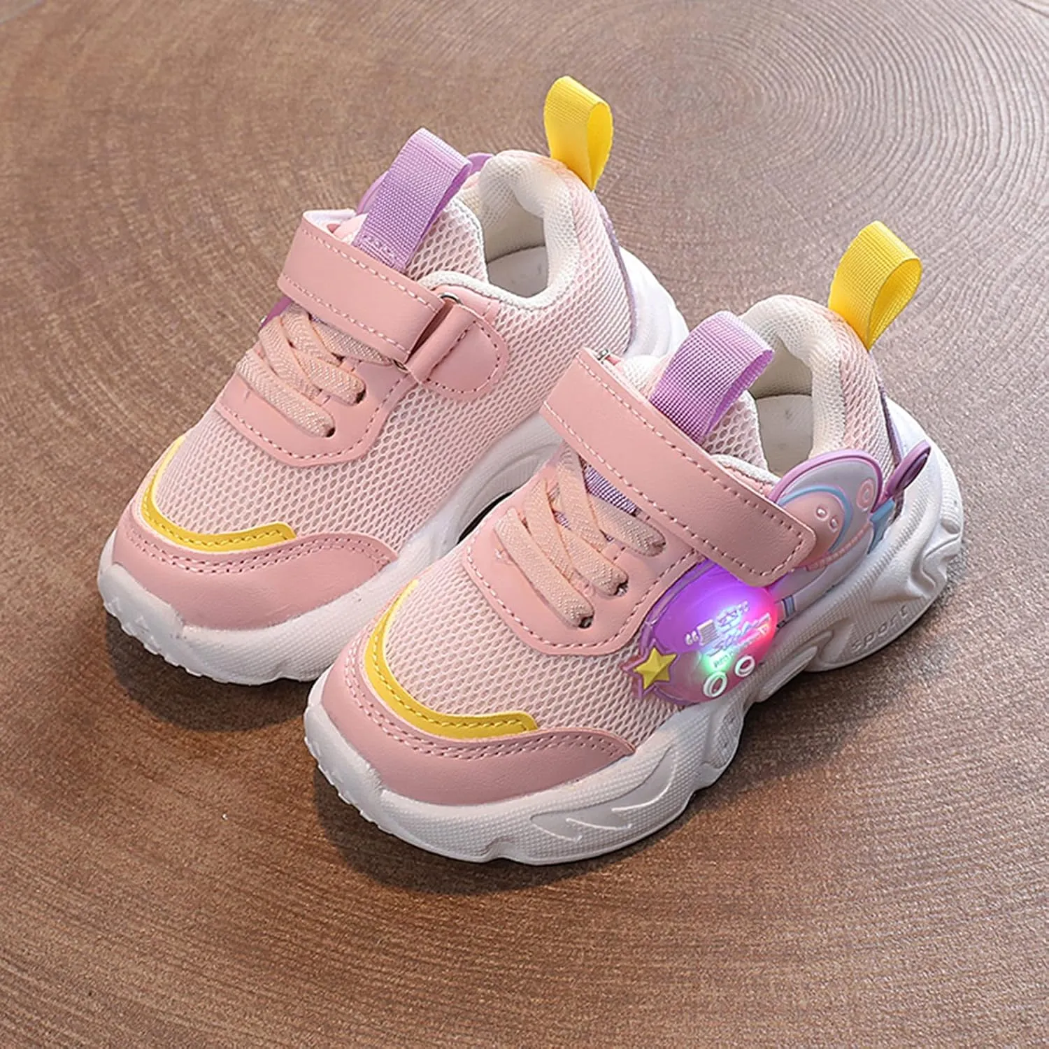 Children Sports Shoes Light Shoes Small White Shoes Running Tennis Shoes Non Slip Soft Bottom Toddler Shoes (Pink, 3-3.5 Years Toddler)