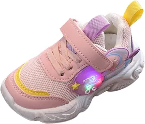 Children Sports Shoes Light Shoes Small White Shoes Running Tennis Shoes Non Slip Soft Bottom Toddler Shoes (Pink, 3-3.5 Years Toddler)
