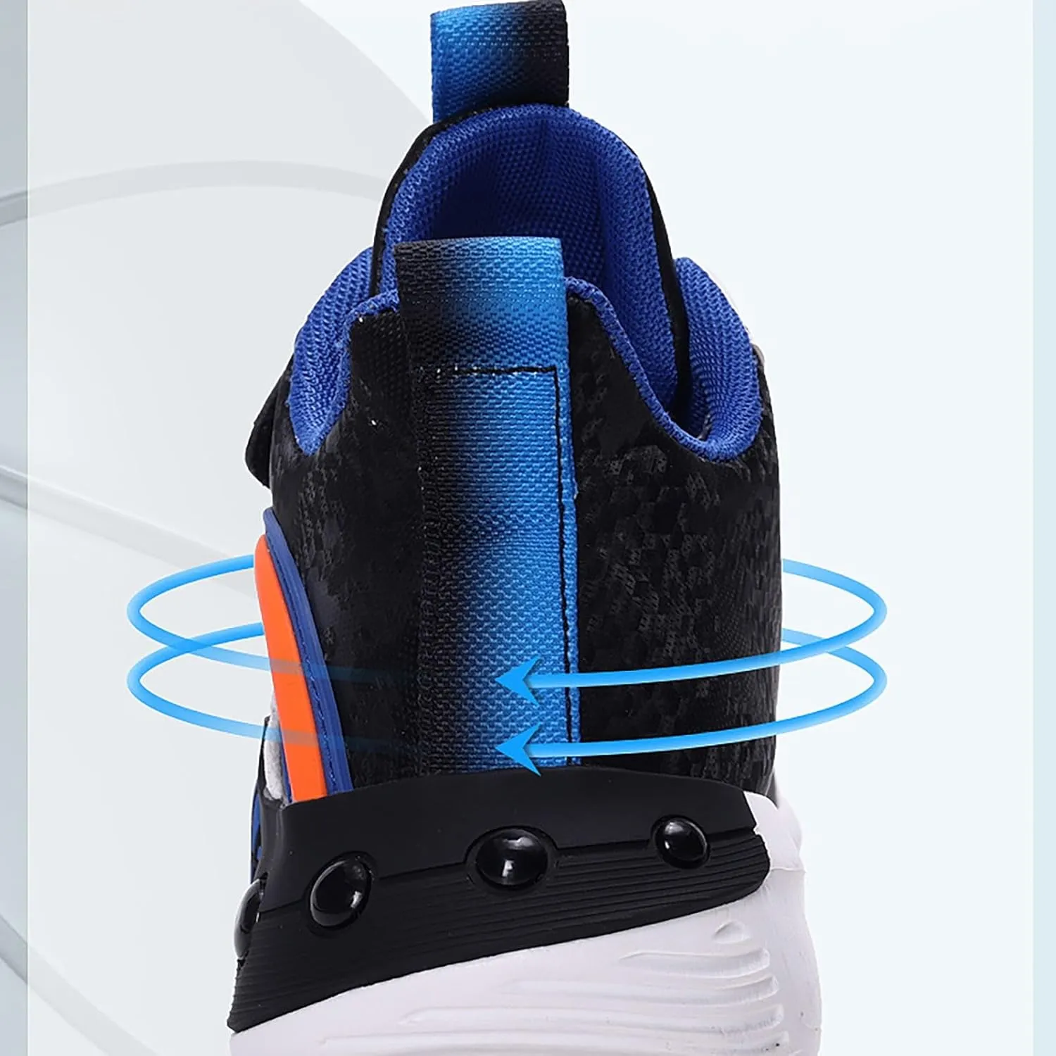 Childrens Boys Basketball Sneakers High Top Non Slip Padded Lace Sport Shoes Kids Flat Strap Breathable Sneakers