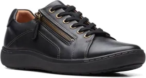 Clarks Women's Nalle Lace Sneaker, Black/Black, Size 7.5