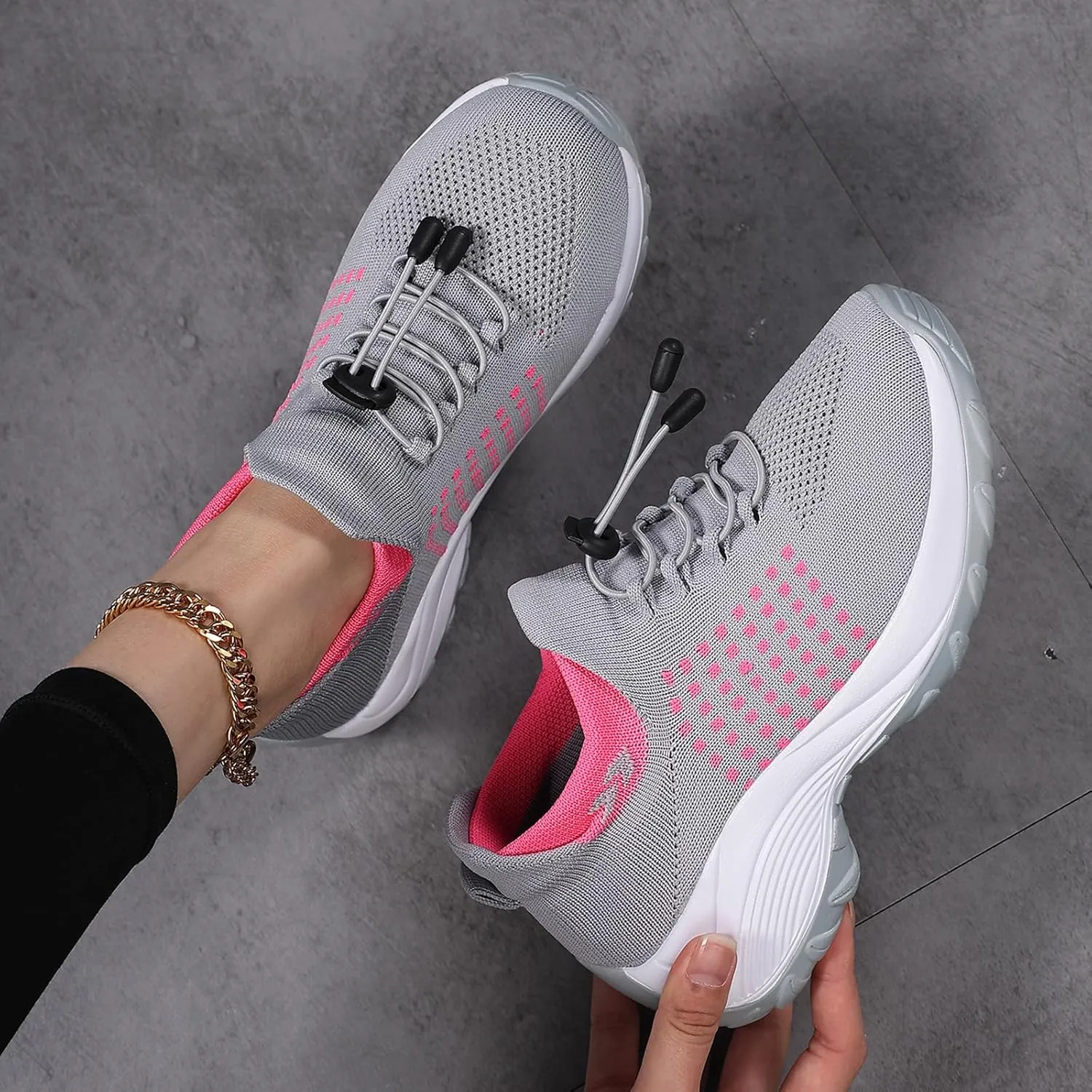 Comfort Wear Orthowear Shoes for Women Men Comfortwear Ortho Stretch Cushion Shoes Women Plantar Fasciitis Walking Shoe Slip On Trainers Comfortable Casual Ladies Athletic Sneakers Thick Bottom