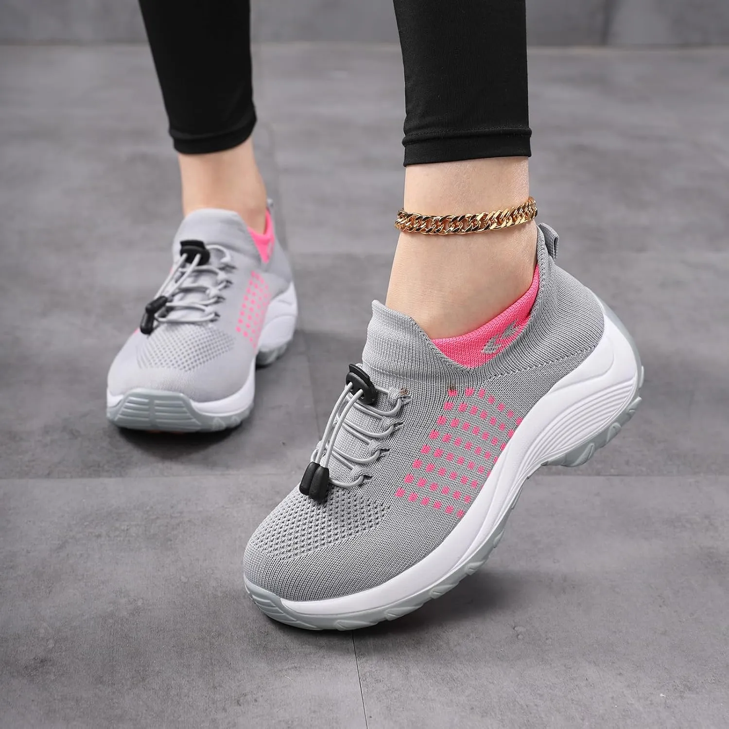 Comfort Wear Orthowear Shoes for Women Men Comfortwear Ortho Stretch Cushion Shoes Women Plantar Fasciitis Walking Shoe Slip On Trainers Comfortable Casual Ladies Athletic Sneakers Thick Bottom