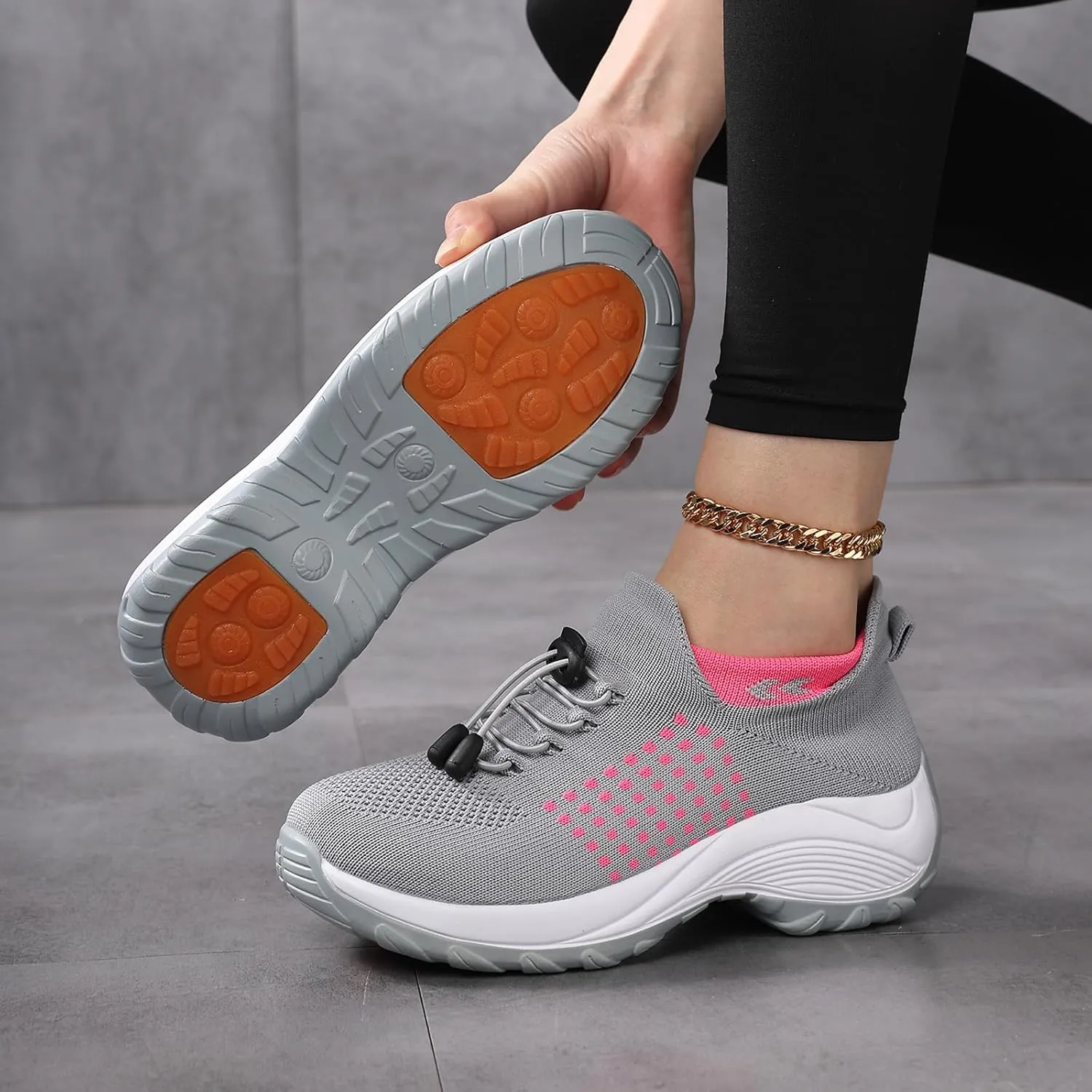 Comfort Wear Orthowear Shoes for Women Men Comfortwear Ortho Stretch Cushion Shoes Women Plantar Fasciitis Walking Shoe Slip On Trainers Comfortable Casual Ladies Athletic Sneakers Thick Bottom