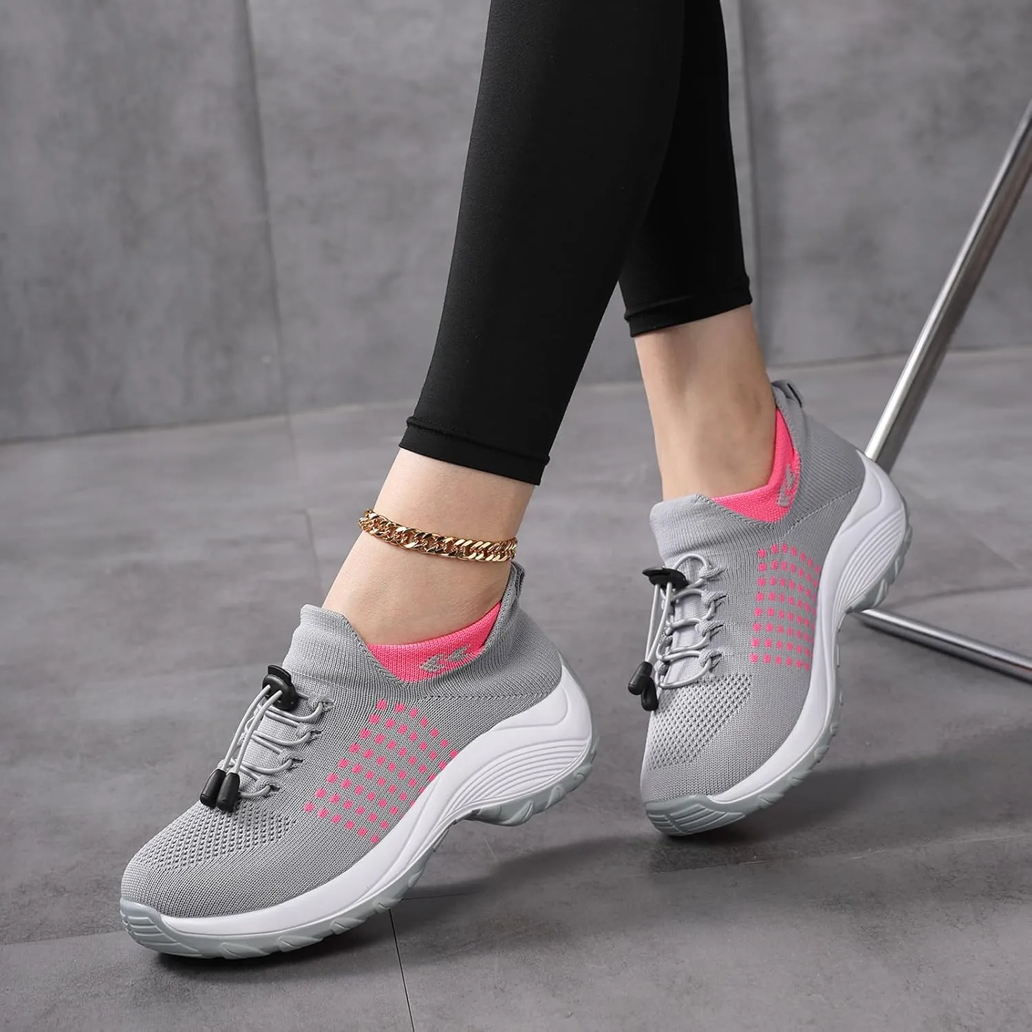 Comfort Wear Orthowear Shoes for Women Men Comfortwear Ortho Stretch Cushion Shoes Women Plantar Fasciitis Walking Shoe Slip On Trainers Comfortable Casual Ladies Athletic Sneakers Thick Bottom