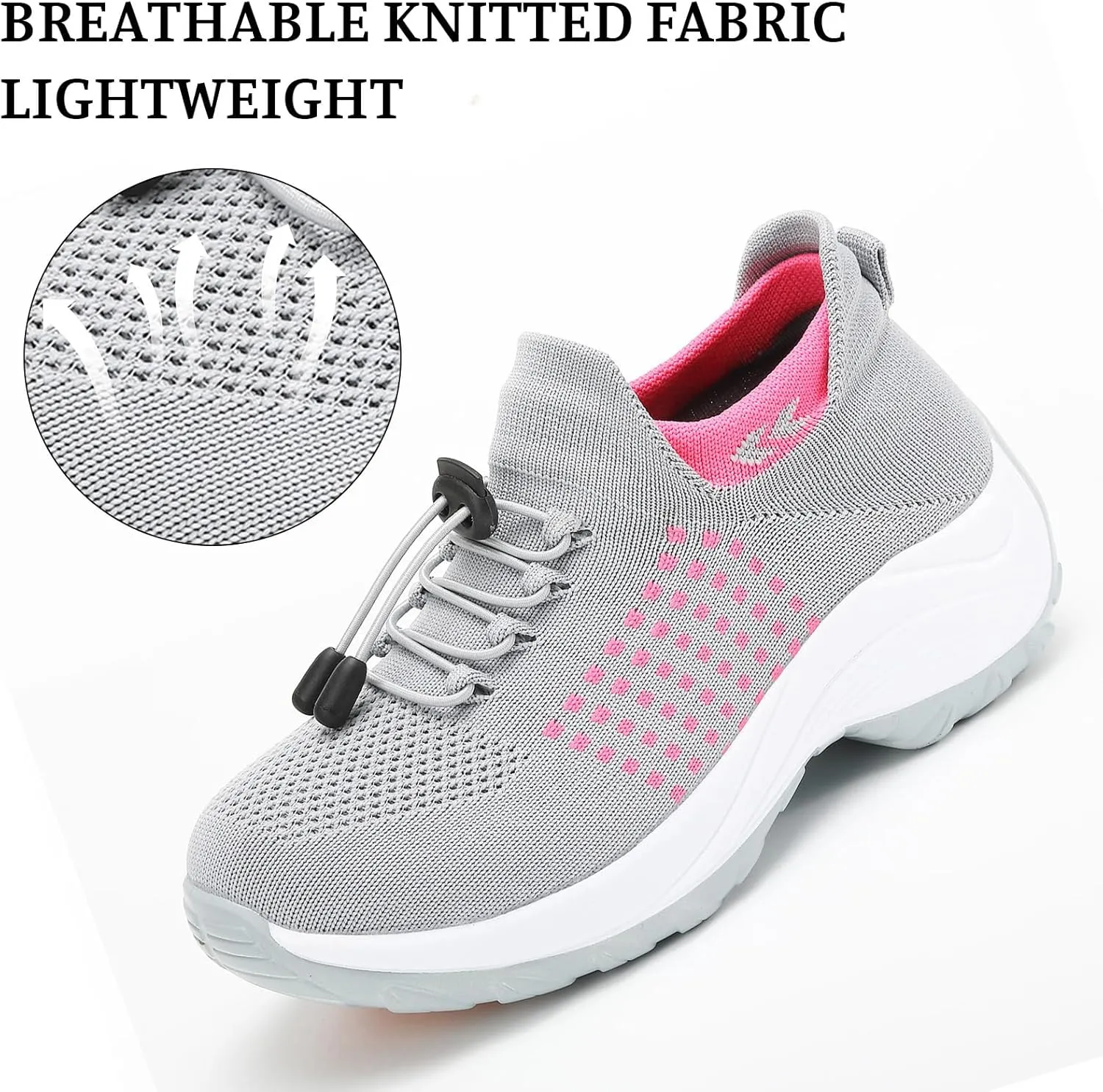 Comfort Wear Orthowear Shoes for Women Men Comfortwear Ortho Stretch Cushion Shoes Women Plantar Fasciitis Walking Shoe Slip On Trainers Comfortable Casual Ladies Athletic Sneakers Thick Bottom