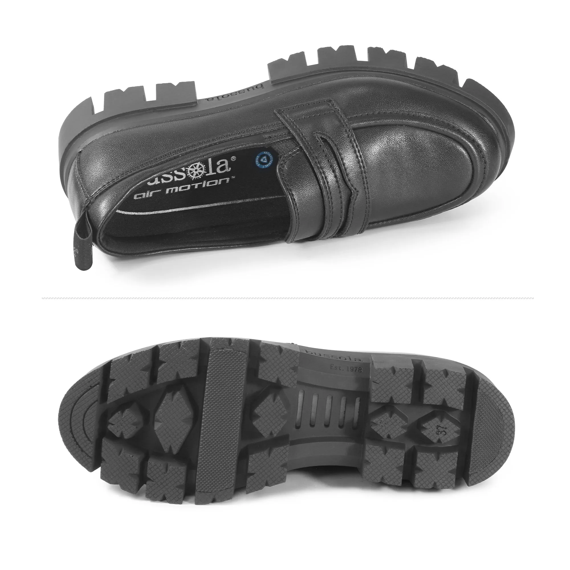 Corvara Track Sole Loafers (Nero)